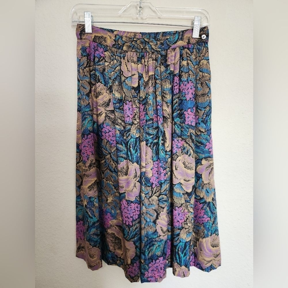 Vintage Floral Flowy Skirt Size 6